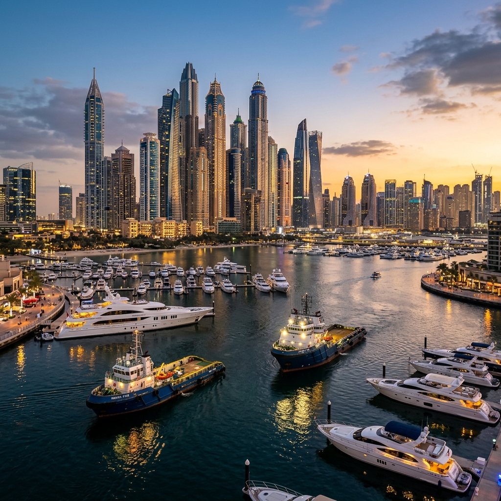 Dubai Marina maritime view